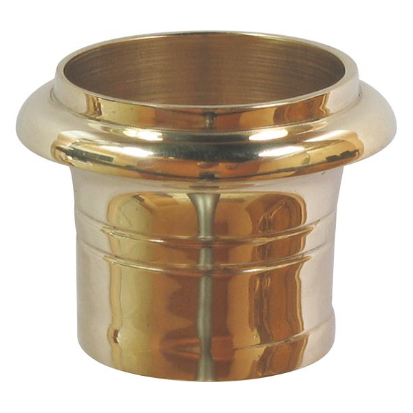 Fußeinfassung rund, Möbelschuh antik, Messing poliert unlackiert 35mm Innendurchmesser